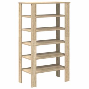 vidaXL P&oacute;łka na buty, dąb sonoma 61x32x105 cm, materiał drewnopochodny