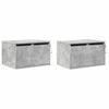 vidaXL Wiszące szafki nocne z LED, 2 szt., szarość betonu