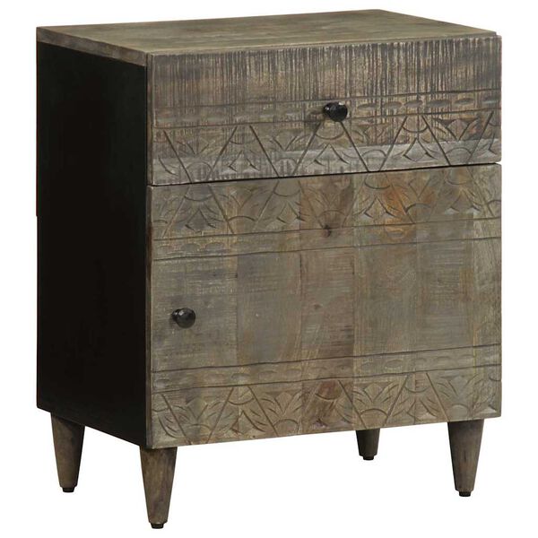 vidaXL Szafka nocna Jasnoszara 50x33x60 cm Drewno lite Mango