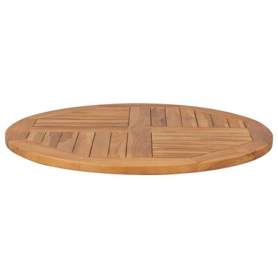 vidaXL Blat stołu, lite drewno tekowe, okrągły, 2,5 cm, 80 cm