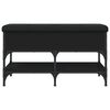 vidaXL Ławka na buty, czarna, 82x42x45 cm, materiał drewnopochodny