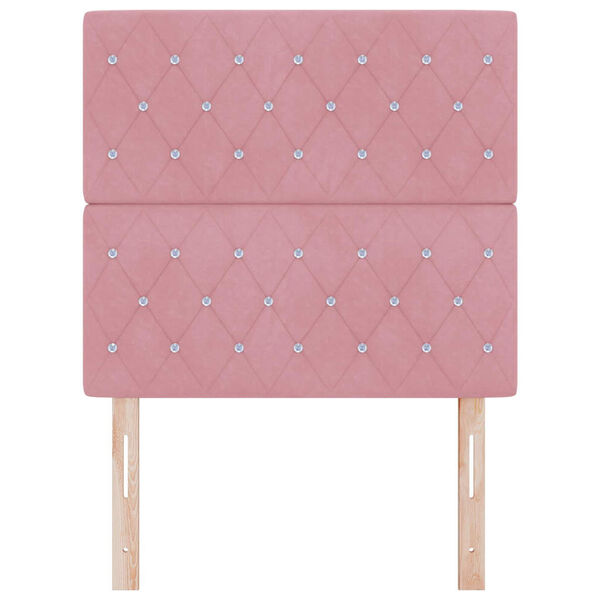 vidaXL Zagł&oacute;wek R&oacute;żowy 100 cm Aksamit