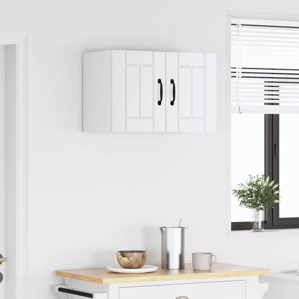 vidaXL Szafka kuchenna wisząca z drzwiami Biały 60 x 31 x 40 cm