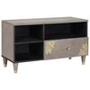 vidaXL Szafka pod telewizor Szary 80 x 33 x 46 cm Drewno z mango