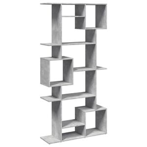 vidaXL Regał, szarość betonu, 92x29x188 cm, materiał drewnopochodny