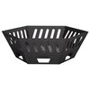 vidaXL Kominek Czarny 80 x 80 x 28 cm Stal