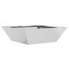 vidaXL Doniczka ogrodowa srebrny 50 x 50 x 15 cm Stal ocynkowana