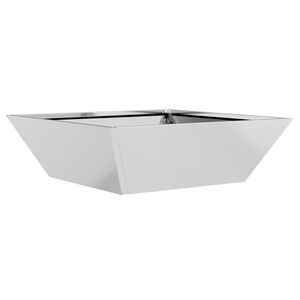 vidaXL Doniczka ogrodowa srebrny 50 x 50 x 15 cm Stal ocynkowana