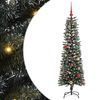 vidaXL Sztuczna choinka z podstawą Zielony 150 cm PVC, plastik i stal