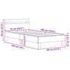 vidaXL Ramka ł&oacute;żka Z zagł&oacute;wkiem Dąb rzemieślniczy 75 x 190 cm