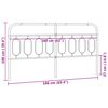 vidaXL Metalowe wezgłowie, czarne, 160 cm