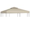 vidaXL Zadaszenie altany ogrodowej, 310 g/m&sup2;, beżowe, 3x3 m