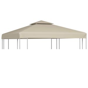 vidaXL Zadaszenie altany ogrodowej, 310 g/m&sup2;, beżowe, 3x3 m