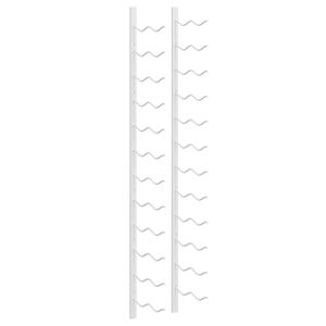 vidaXL Ścienny uchwyt na 24 butelki wina, biały, żelazny