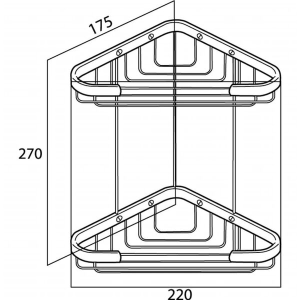 Tiger Narożna p&oacute;łka prysznicowa Exquisit, srebrna, 489620942