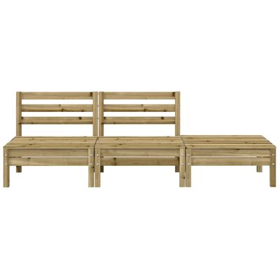 vidaXL Ogrodowa sofa 3-osobowa, impregnowane drewno sosnowe
