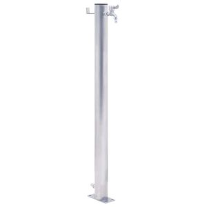 vidaXL Kran ogrodowy na okrągłym słupku, 40 cm, stal nierdzewna