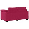 vidaXL Sofa dwuosobowa, wino czerwone, 160x77x82 cm, aksamit
