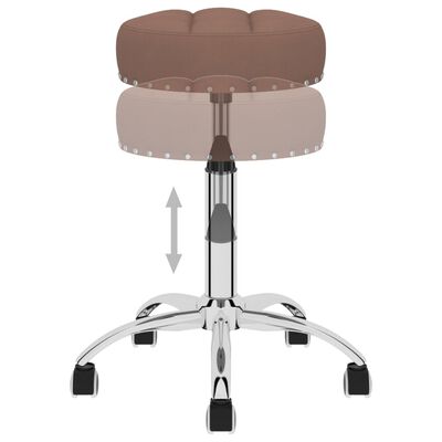 vidaXL Obrotowe krzesła stołowe, 2 szt., brązowe, obite tkaniną