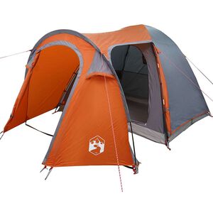 vidaXL Namiot kopułowy Kopuła Szary i pomarańczowy 384 x 254 x 170 cm