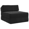 vidaXL Składana Sofa Ł&oacute;żko Czarny 60 x 70 x 41 cm tkanina