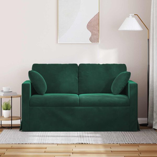 vidaXL Sofa Ciemna zieleń