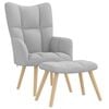 vidaXL Fotel relaksacyjny z podn&oacute;żkiem Cloud Grey Fabric