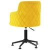 vidaXL Obrotowe krzesło biurowe, musztardowe, tapicerowane aksamitem