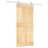 vidaXL Drzwi przesuwne Naturalne i białe 95 x 210 cm