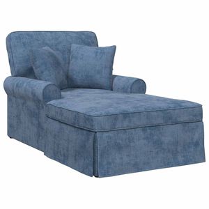 vidaXL Chaise Lounge z Fartuszkiem niebieski 157 x 91 x 91 cm ARES