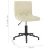 vidaXL Obrotowe krzesła stołowe, 2 szt., kremowe, aksamitne