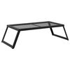 vidaXL Składany Grill Campingowy 58 x 31 x 2 cm Stal stopowa Czarny