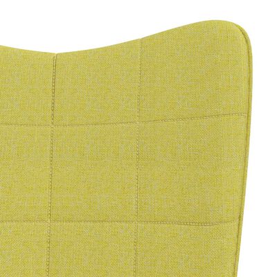 vidaXL Fotel bujany, zielony, tapicerowany tkaniną