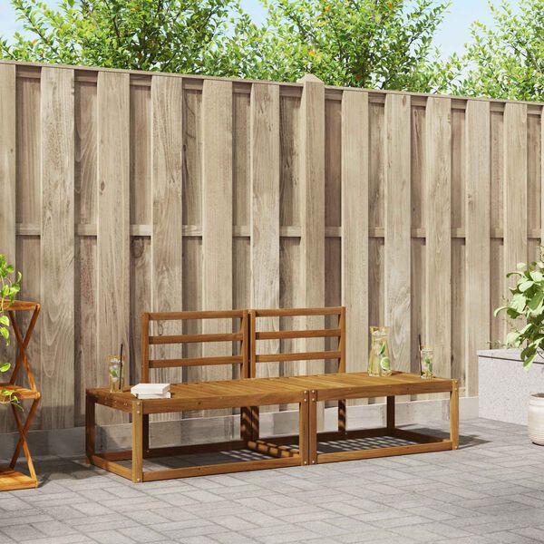 vidaXL Zestaw sof na zewnątrz 2 pcs Naturalny 182,5 x 63 x 73 cm
