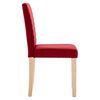 vidaXL Krzesła stołowe, 4 szt., winna czerwień, obite tkaniną