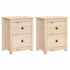 vidaXL Szafki nocne, 2 szt., 50x35x61,5 cm, lite drewno sosnowe