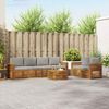 vidaXL Zestawy sof 7 pcs Naturalny i Jasny Szary Lite Drewno Akacji