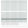 vidaXL Słupki ogrodzeniowe 22 pcs Zielony 180 cm Stal
