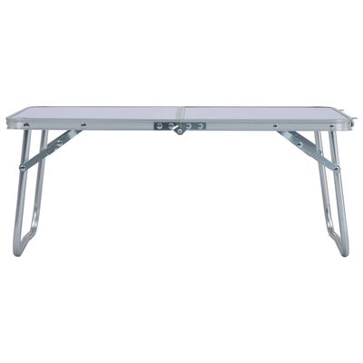 vidaXL Składany stolik turystyczny, biały, aluminiowy, 60x40 cm