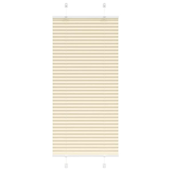 vidaXL Roleta plisowana kremowa 65x100 cm Szerokość tkaniny 64,4cm