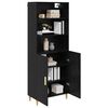 vidaXL Highboard Czarny Dąb 69,5 x 32,5 x 180 cm