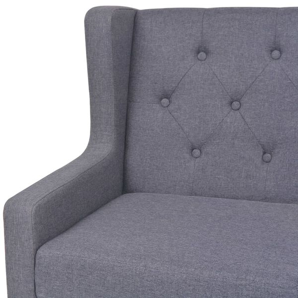 vidaXL 3-osobowa sofa tapicerowana tkaniną, szara