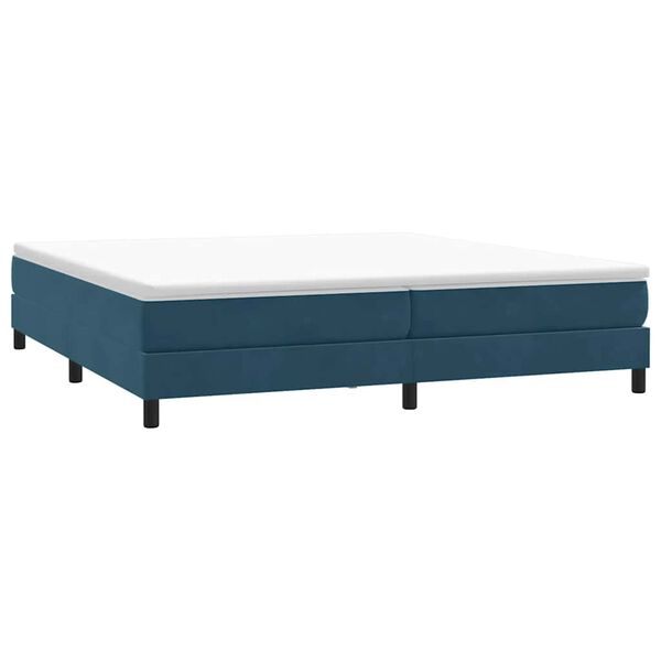 vidaXL Ł&oacute;żko typu Box Spring bez materaca Ciemnoniebieskie 200x210 cm
