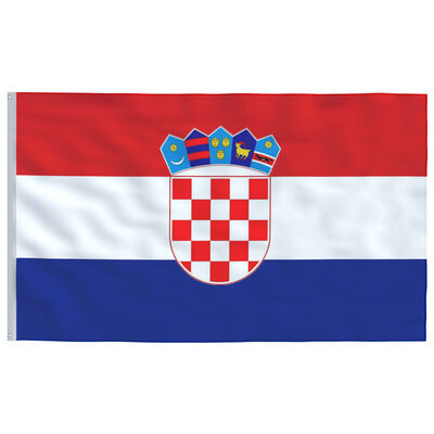 vidaXL Flaga Chorwacji z aluminiowym masztem, 6,2 m