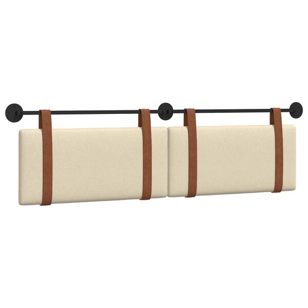 vidaXL Wisząca Głowa Gładki Kremowy 170 x 55 x 5 cm Antyczny PU