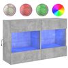 vidaXL Ścienna szafka TV z LED, szarość betonu, 98,5x30x60,5 cm
