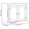 vidaXL Szafka umywalkowa Biały 73 x 33 x 60 cm Lite drewno sosnowe