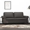 vidaXL 2-osobowa sofa, szary, 140 cm, sztuczna sk&oacute;ra