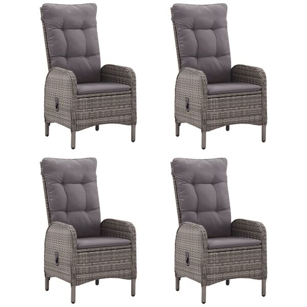 vidaXL 5-częściowy zestaw mebli ogrodowych, szary