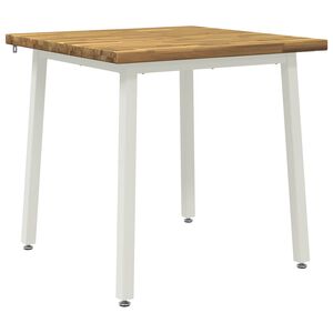 vidaXL 60 x 55 x 75 cm Lite Drewno Akacji Biały Prostokątny